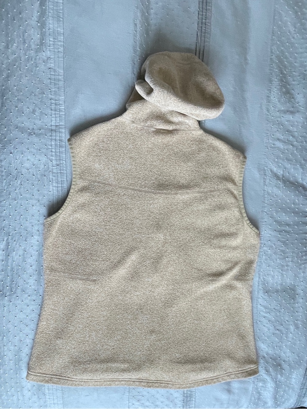 REI Hooded Sleeveless Zip-Up Fleece Vest in Tan size XL - Picture 9 of 10